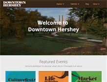 Tablet Screenshot of downtownhershey.com